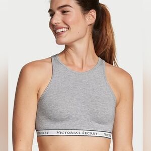 Victoria's Secret Sports Bra Heather Grey Bralette Low Impact T-Shirt Bra Medium